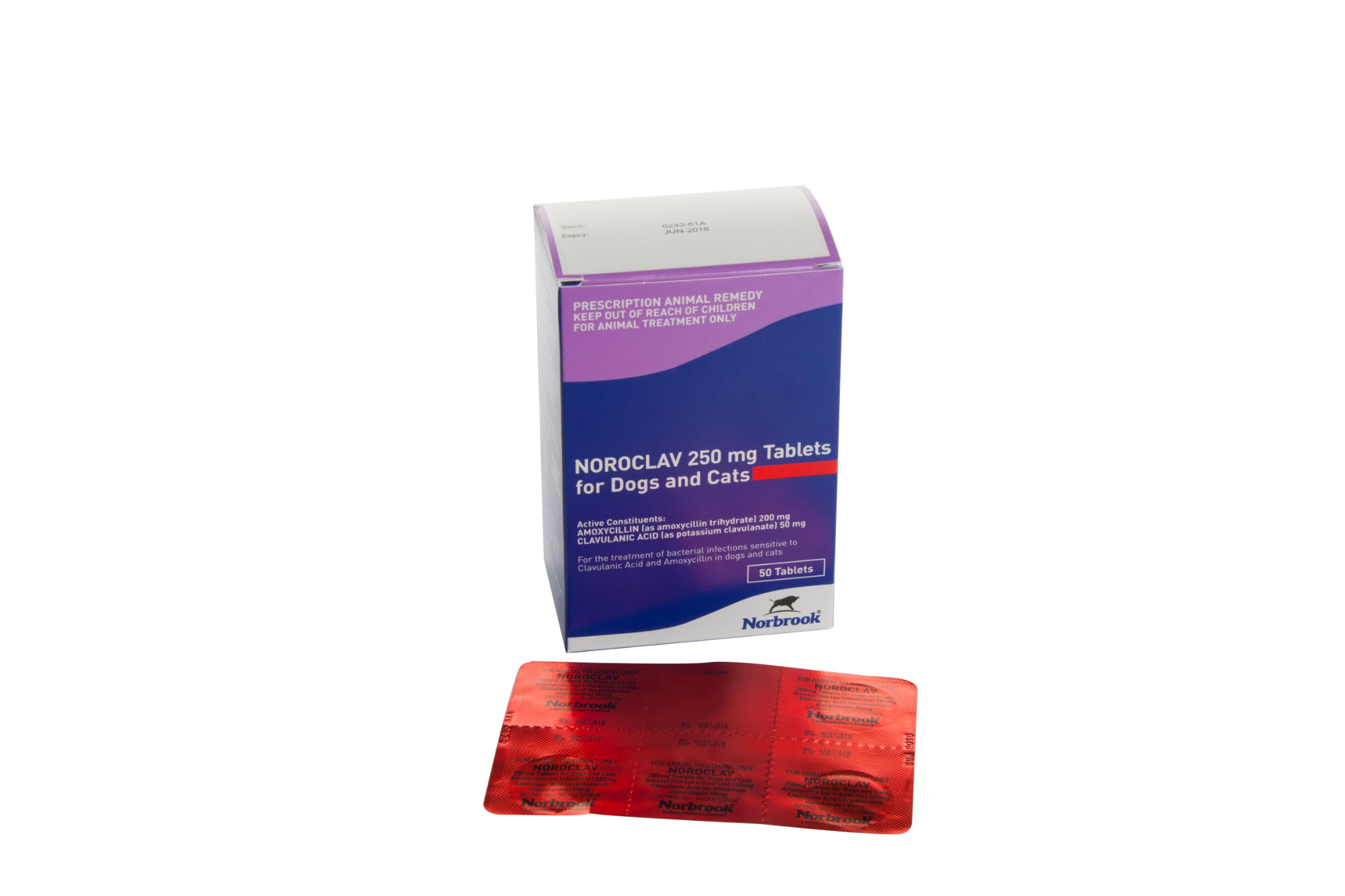 Noroclav Tablets 50mg and 250mg for Dogs and Cats