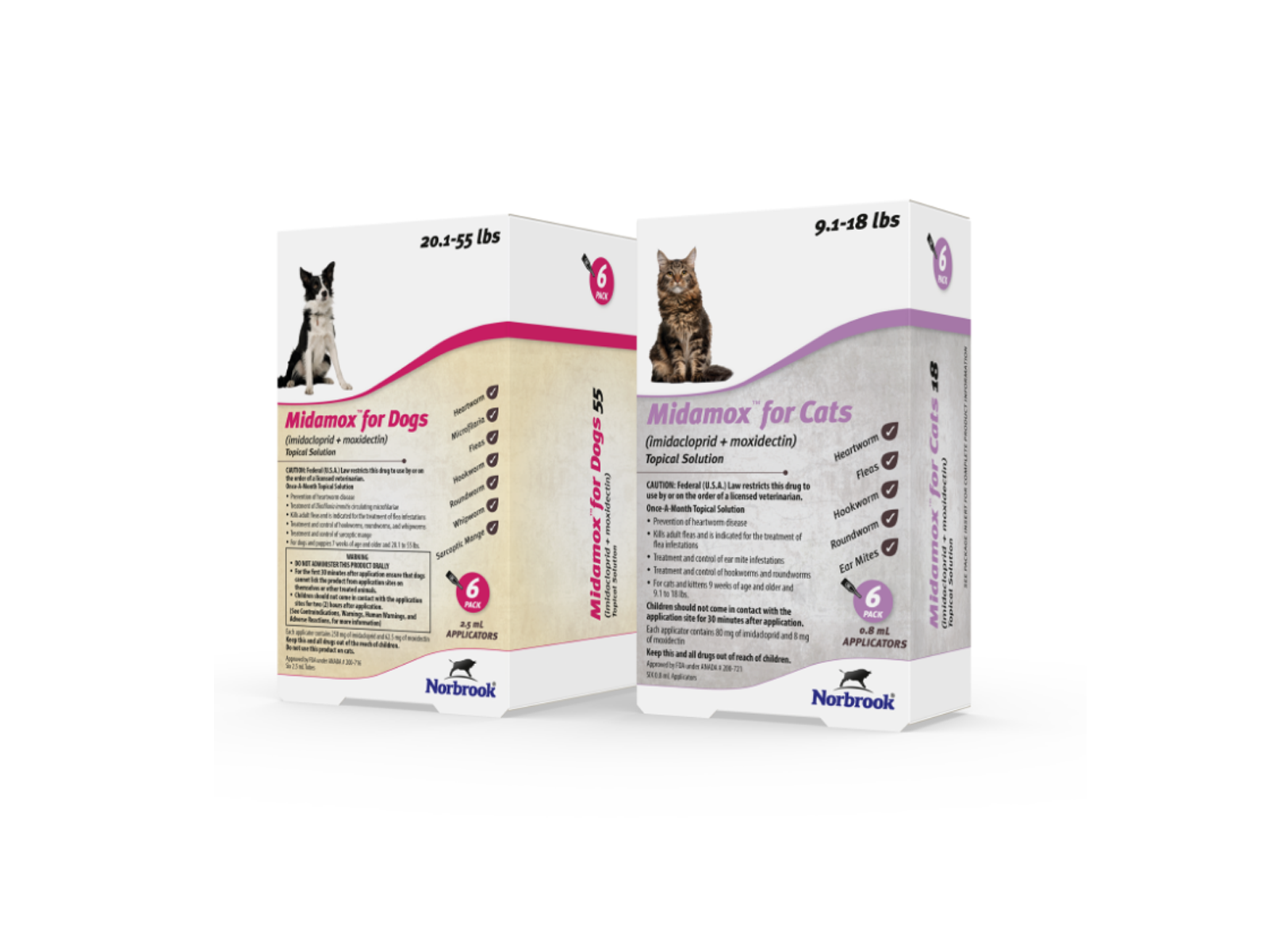 Midamox® (imidacloprid + moxidectin) for Dogs and Cats